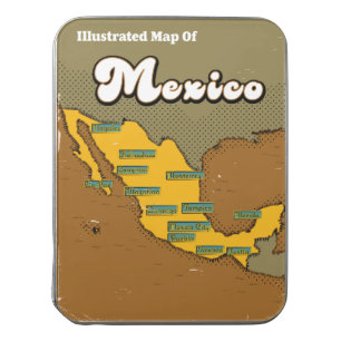 Mexico retro map jigsaw puzzle