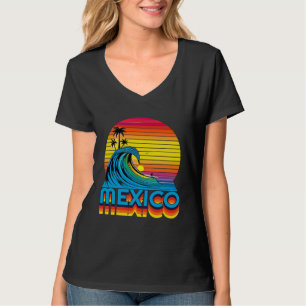 Mexico Retro Throwback Surf & Mexican Beach Souven T-Shirt