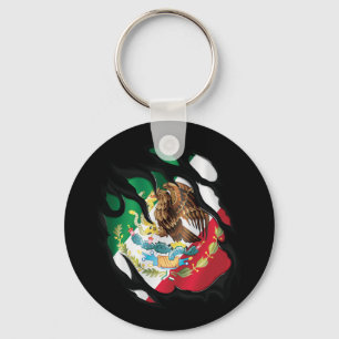 Mexico Ripped Flag Keychain