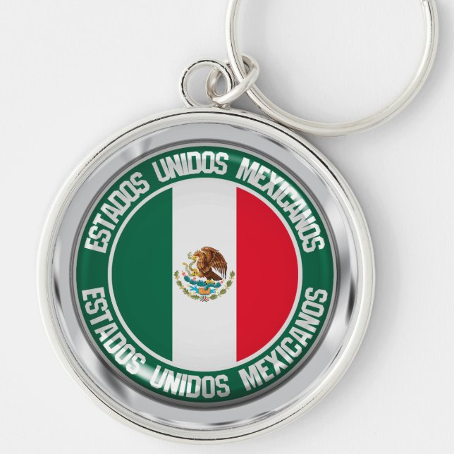 Mexico Round Emblem Keychain (Front)