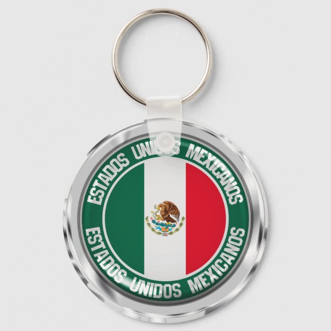 Mexico Round Emblem Keychain (Front)
