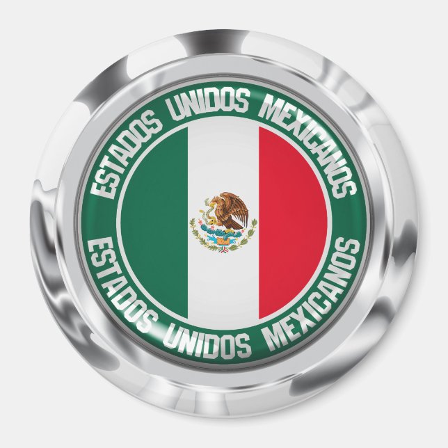 Mexico Round Emblem Magnet (Front)