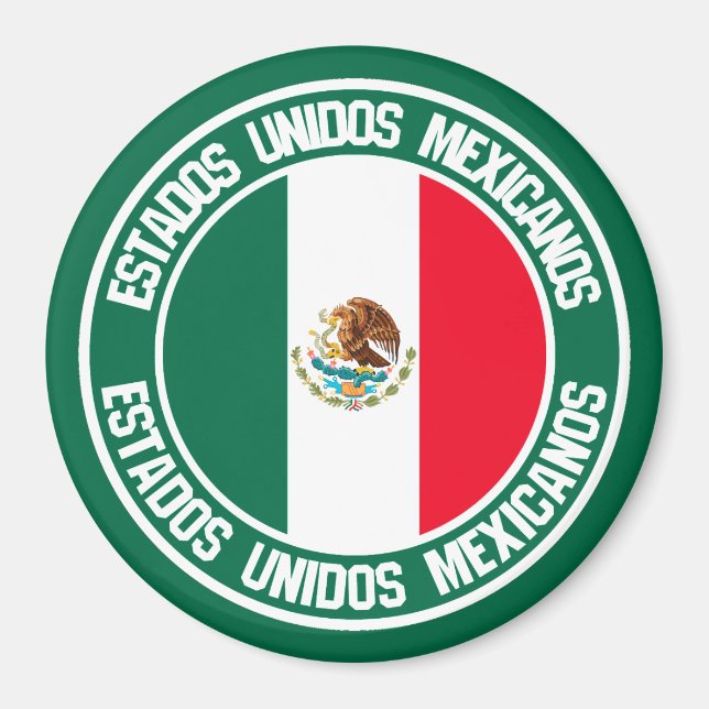 Mexico Round Emblem Magnet (Front)