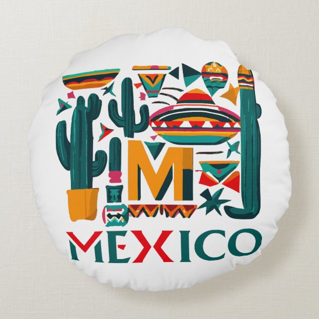 MEXICO ROUND PILLOW (Back)