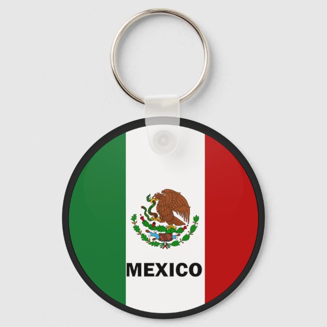 Mexico Roundel quality Flag Keychain (Front)
