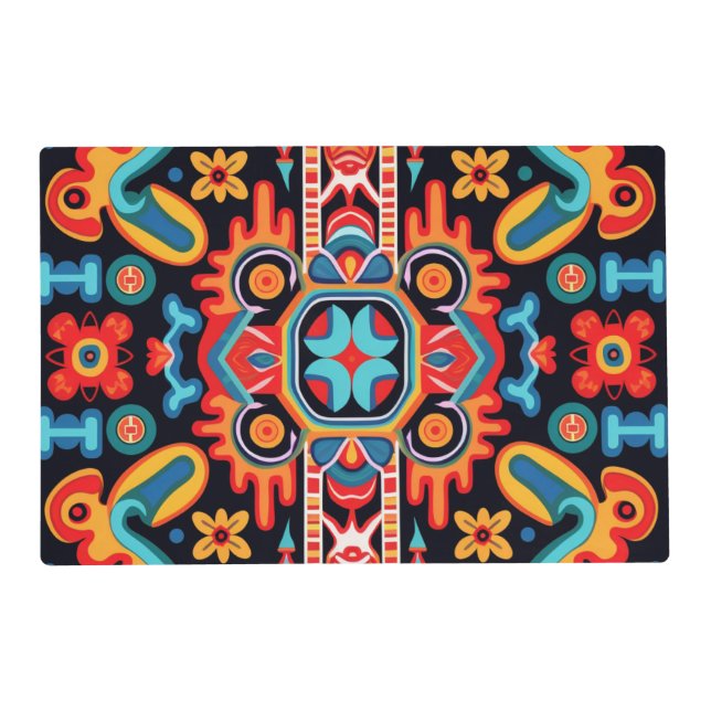 Mexico’s Huichol Art Placemat (Front)