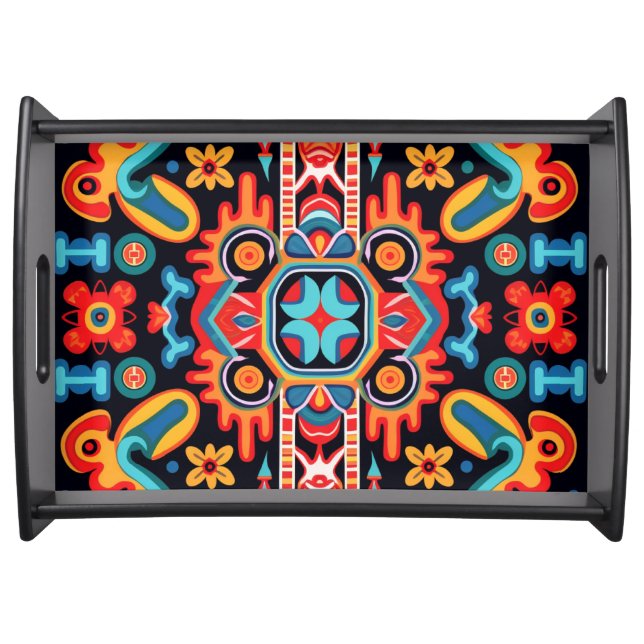 Mexico’s Huichol Art Serving Tray (Front)