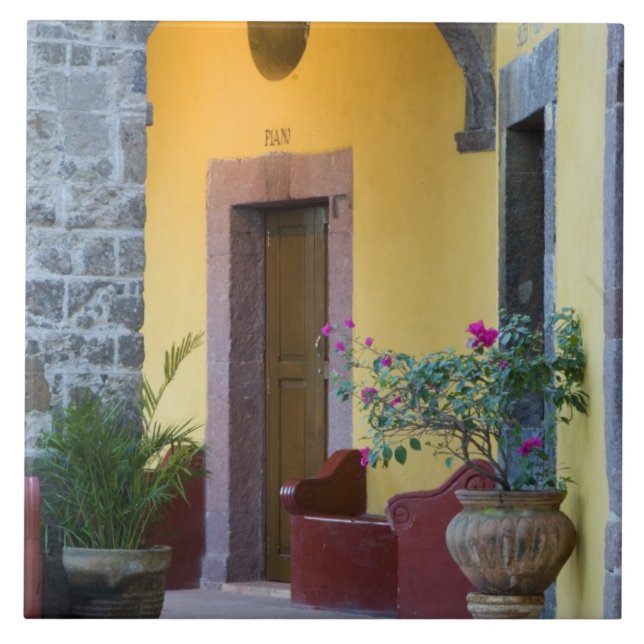 Mexico, San Miguel de Allende, Archway entrance Ceramic Tile (Front)