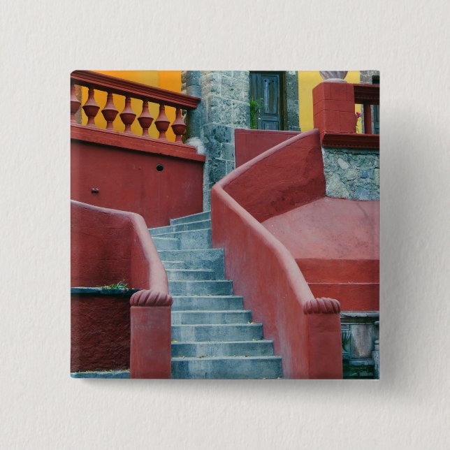 Mexico, San Miguel de Allende, Colorful Pinback Button (Front)