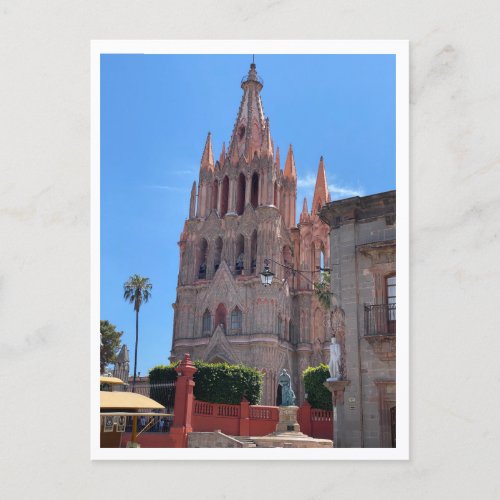 Mexico San Miguel de Allende Parroquia Cathderal Postcard