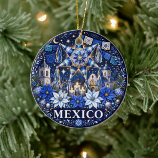 Mexico Scenic Keepsake Holiday Ceramic Ornament