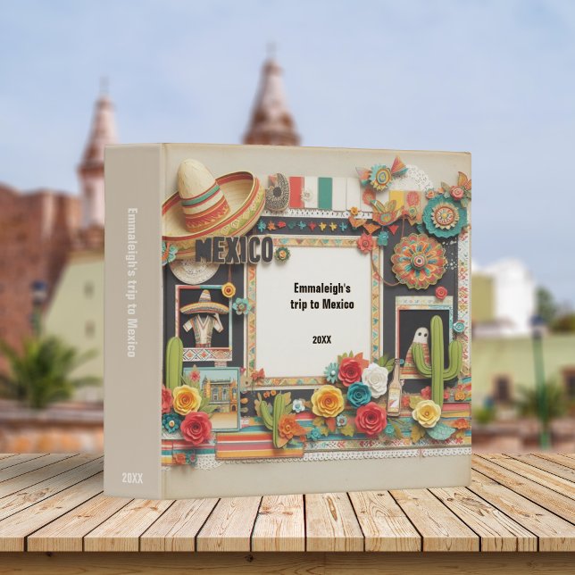 Mexico Scrapbook AI Generated Custom 3 Ring Binder (Creator Uploaded)