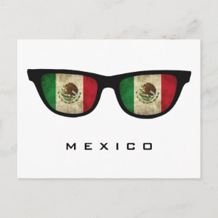 Mexico Shades custom text & color postcard