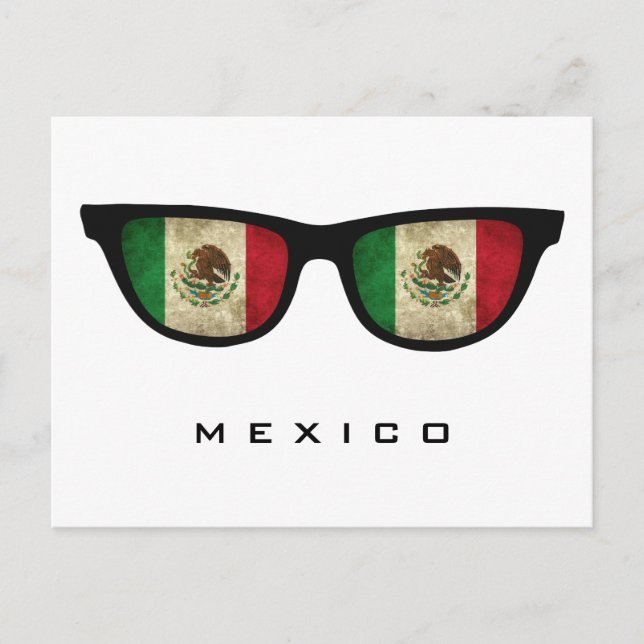 Mexico Shades custom text & color postcard (Front)