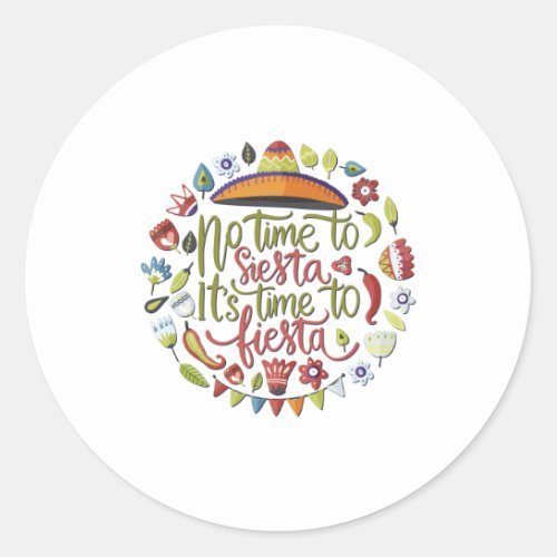 Mexico _ Siesta Fiesta _ light Classic Round Sticker