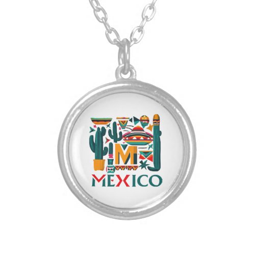 MEXICO SILVER PLATED NECKLACE