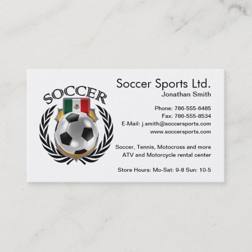 Mexico Soccer 2016 Fan Gear Business Card