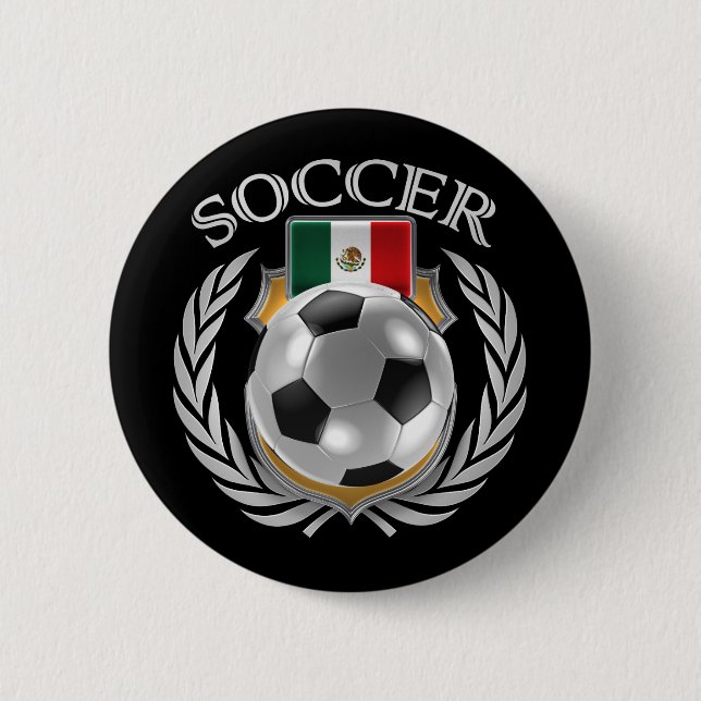 Mexico Soccer 2016 Fan Gear Button (Front)