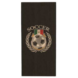 Mexico Soccer 2016 Fan Gear Wood Flash Drive