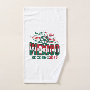 Mexico Soccer 2026 Soccer Bold Country Typography Hand Towel