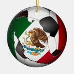 Mexico Soccer Ball Ceramic Ornament