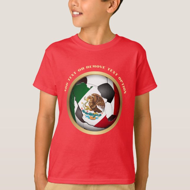 Mexico Soccer Ball Sports T-Shirt (Front)