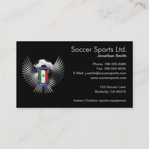 Customizable Mexico Soccer Champions Business Card Templates