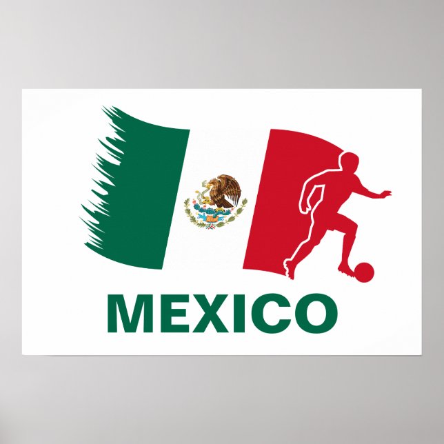 Mexico Soccer Flag Poster (Front)