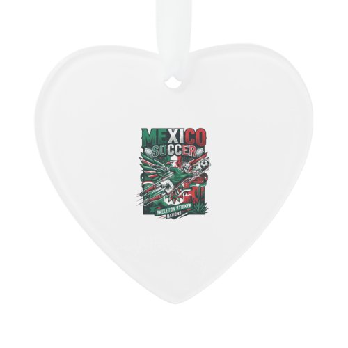 Mexico Soccer Skeleton Striker Nations Premium Spo Ornament