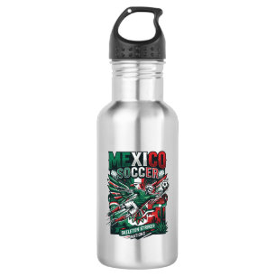 Mexico Soccer Skeleton Striker Nations Premium Spo Stainless Steel Water Bottle