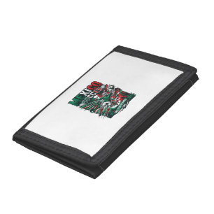 Mexico Soccer Skeleton Striker Nations Premium Spo Trifold Wallet