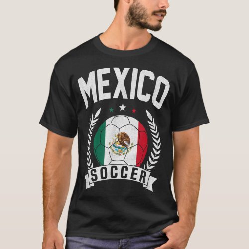 Mexico Soccer Support Team Jersey Mexican Flag T_S T_Shirt