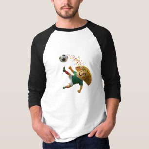 Mexico Soccer Taco Striker - Funny 3D Food Mascot T-Shirt