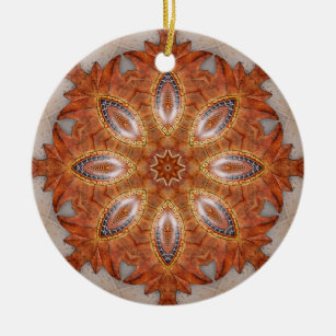 Mexico Sol Kaleidoscope Medallion Ceramic Ornament