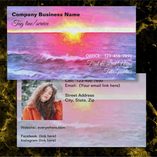 Mexico Sunset 0909 Business Card (Creator Uploaded)