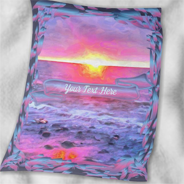 Mexico Sunset 0909 Fleece Blanket (Creator Uploaded)