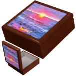 Mexico Sunset 0909 Keepsake Box<br><div class="desc">Painting "Mexico Sunset 0909" Collection Hold your valuables in this beautiful keepsake box. Made of lacquered wood, the jewelry box comes in golden oak, ebony black, emerald green, and red mahogany. Soft felt protects your jewelry and other collectibles. Personalize on the product page or click the "Customize" button for more...</div>