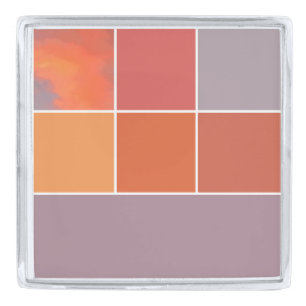 Mexico Sunset Colors Silver Finish Lapel Pin