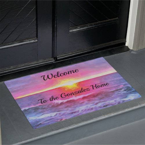 Mexico Sunset Welcome 0909 Doormat