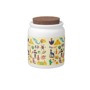 Mexico Symbols Candy Jar