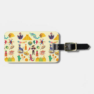 Mexico Symbols Luggage Tag