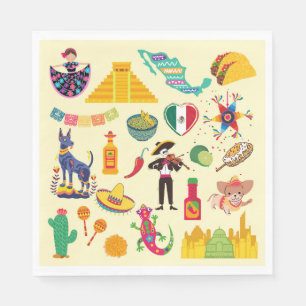 Mexico Symbols Napkins