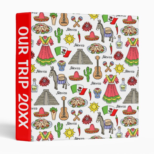 Mexico | Symbols Pattern Binder (Front/Spine)