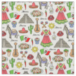 Mexico | Symbols Pattern Fabric