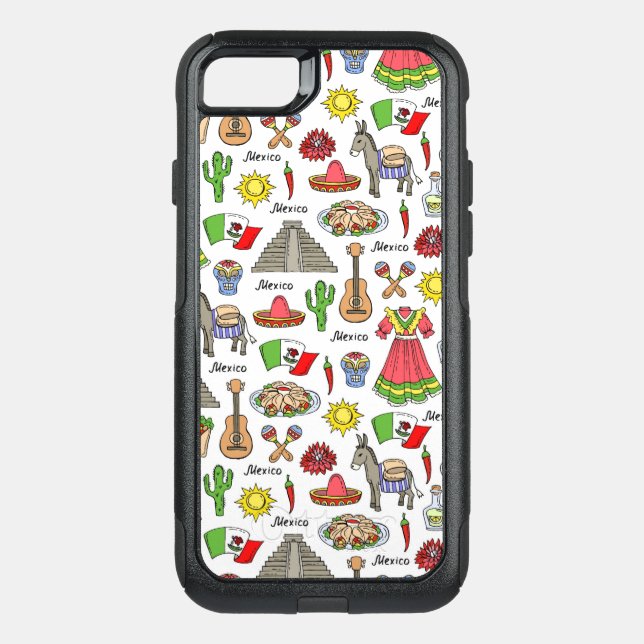 Mexico | Symbols Pattern Otterbox iPhone Case (Back)