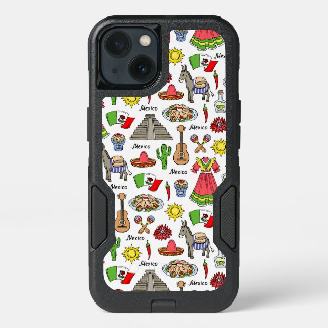 Mexico | Symbols Pattern Otterbox iPhone Case (Back)