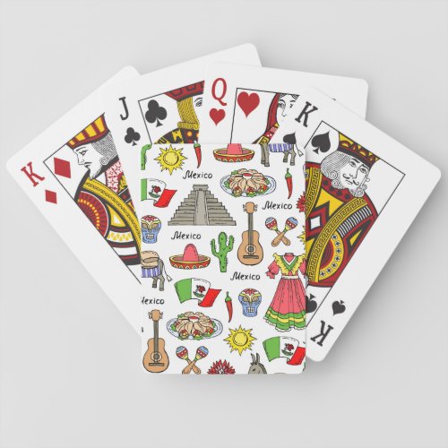 Mexico  Symbols Pattern Playing Cards