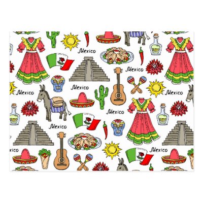 Mexico Symbols Pattern Magnet Zazzle Com