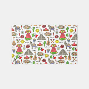 Mexico   Symbols Pattern Rug