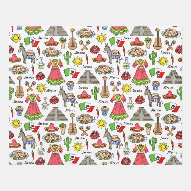Mexico | Symbols Pattern Rug (Front)